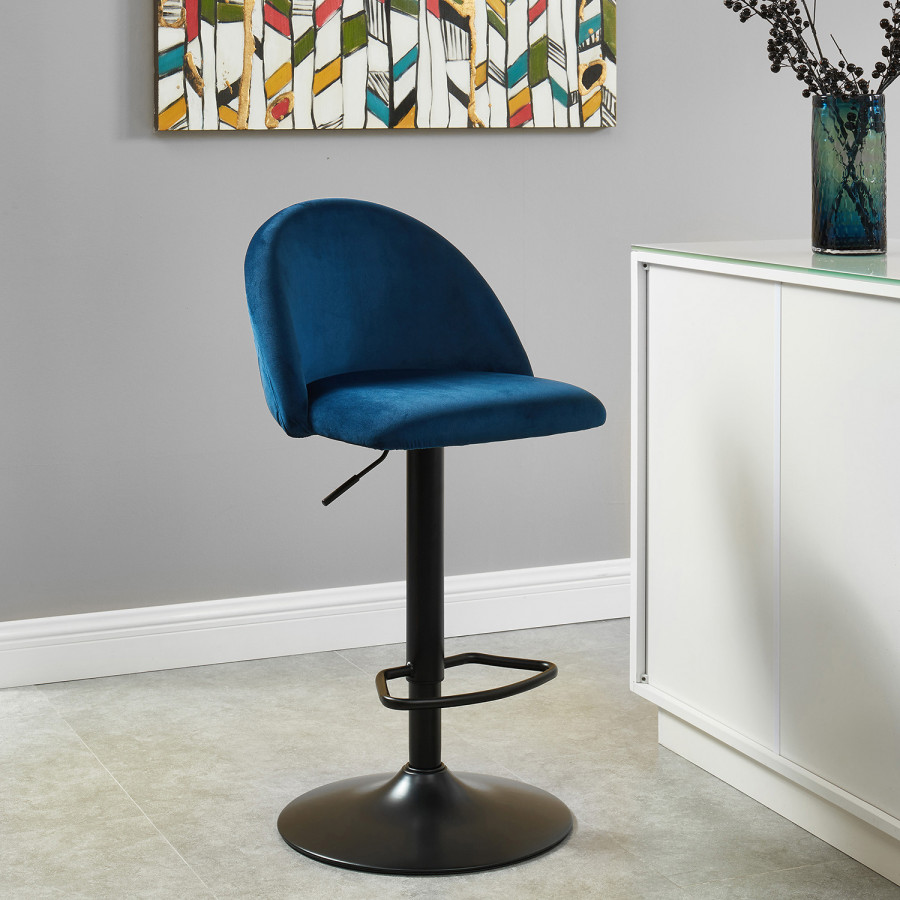 Worldwide Sataro Adjustable Air-Lift Stool - Blue/Black