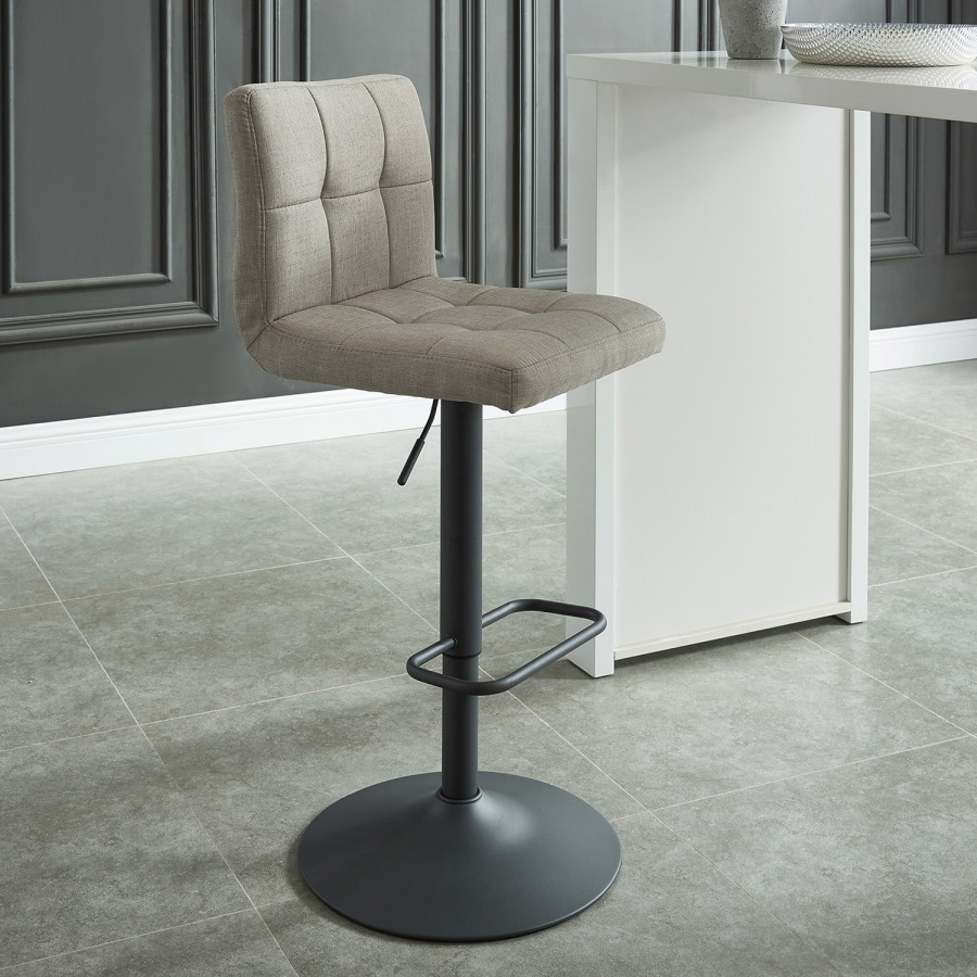Worldwide Sorb Adjustable Air-Lift Stool Set of 2 - Beige/Gray