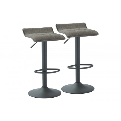 Worldwide Pluto Adjustable Air-Lift Stool Set of 2 - Gray/Gray
