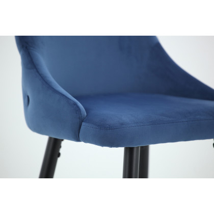 Worldwide Roxanne II 26" Counter Stool Set of 2 - Blue/Black