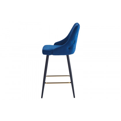 Worldwide Roxanne II 26" Counter Stool Set of 2 - Blue/Black