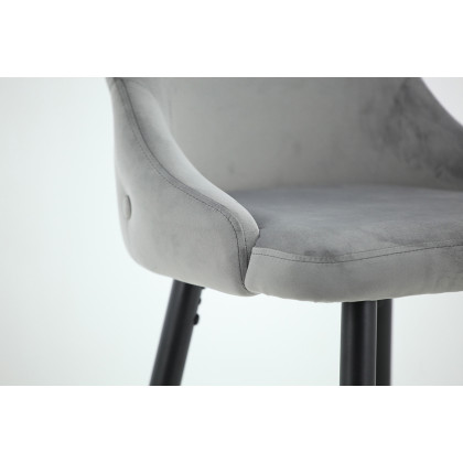 Worldwide Roxanne II 26" Counter Stool Set of 2 - Gray/Black