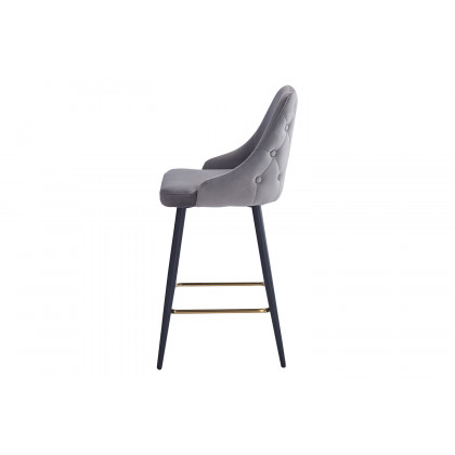 Worldwide Roxanne II 26" Counter Stool Set of 2 - Gray/Black