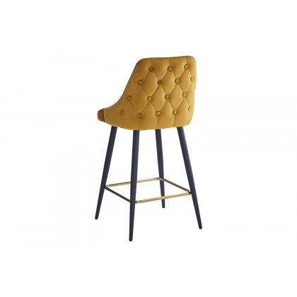 Worldwide Roxanne II 26" Counter Stool Set of 2 - Mustard/Black