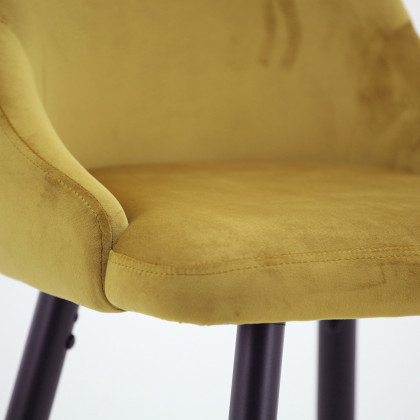 Worldwide Roxanne II 26" Counter Stool Set of 2 - Mustard/Black
