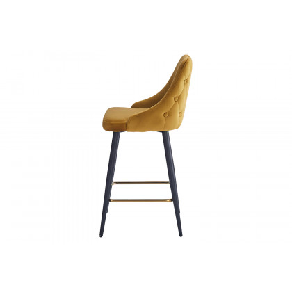 Worldwide Roxanne II 26" Counter Stool Set of 2 - Mustard/Black