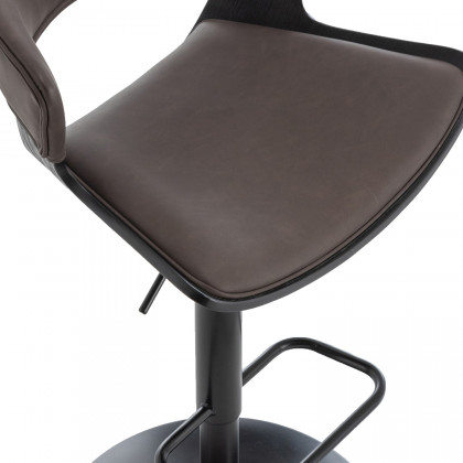 Worldwide Rover Adjustable Air-Lift Stool - Brown/Black