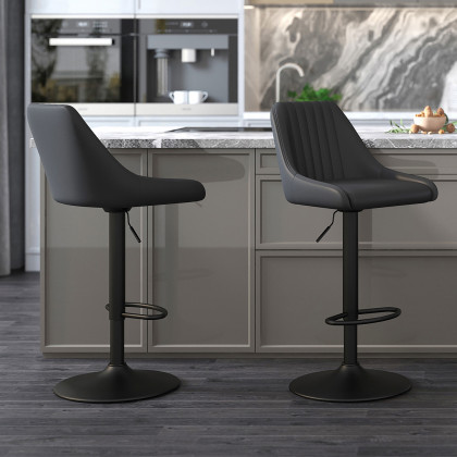 Worldwide - Kron Adjustable Air-Lift Stool Set of 2