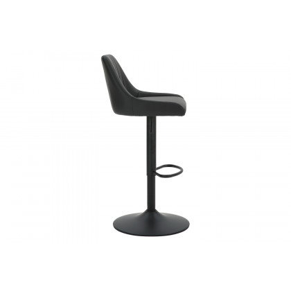Worldwide Kron Adjustable Air-Lift Stool Set of 2 - Black/Black