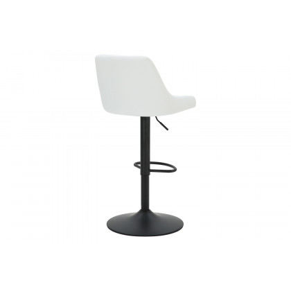 Worldwide Kron Adjustable Air-Lift Stool Set of 2 - White/Black