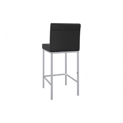 Worldwide Porto 26" Counter Stool Set of 2 - Black/Chrome