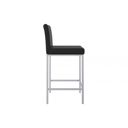 Worldwide Porto 26" Counter Stool Set of 2 - Black/Chrome