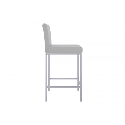 Worldwide Porto 26" Counter Stool Set of 2 - Gray/Chrome