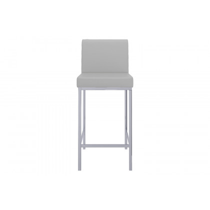 Worldwide Porto 26" Counter Stool Set of 2 - Gray/Chrome