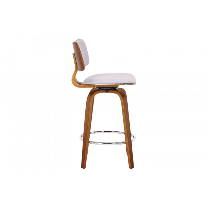Worldwide Zuni 26" Counter Stool with Swivel - Gray/Walnut