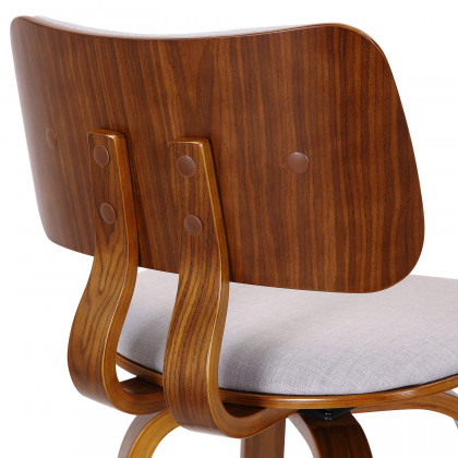 Worldwide Zuni 26" Counter Stool with Swivel - Gray/Walnut