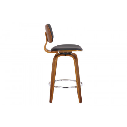 Worldwide Zuni 26" Counter Stool with Swivel - Black/Walnut