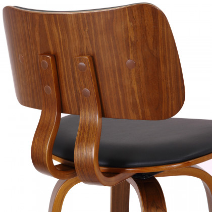 Worldwide Zuni 26" Counter Stool with Swivel - Black/Walnut