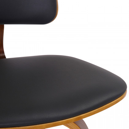 Worldwide Zuni 26" Counter Stool with Swivel - Black/Walnut