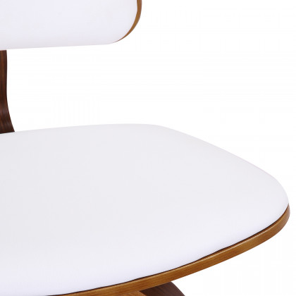 Worldwide Zuni 26" Counter Stool with Swivel - White/Walnut