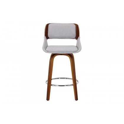 Worldwide Hudson 26" Counter Stool with Swivel - Gray/Walnut
