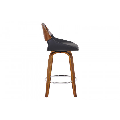 Worldwide Hudson 26" Counter Stool with Swivel - Black/Walnut