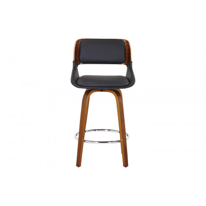 Worldwide Hudson 26" Counter Stool with Swivel - Black/Walnut