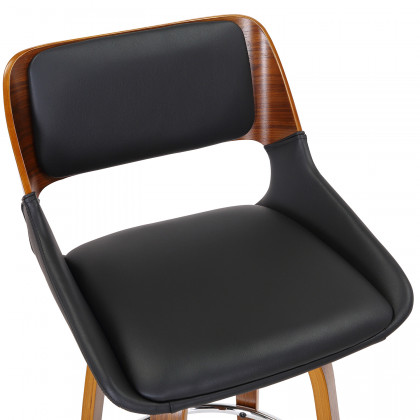 Worldwide Hudson 26" Counter Stool with Swivel - Black/Walnut