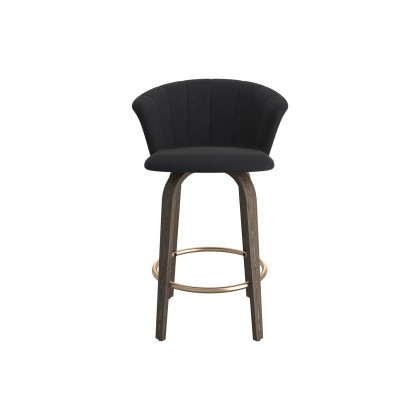 Worldwide Tula 26" Counter Stool - Black/Washed Oak