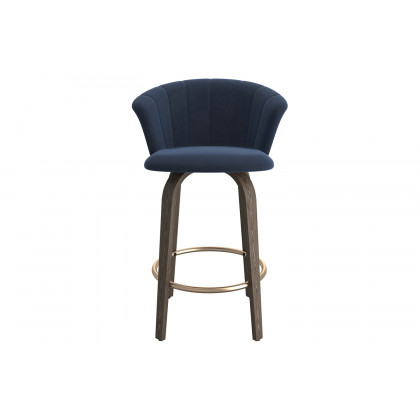 Worldwide Tula 26" Counter Stool - Blue/Washed Oak