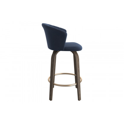 Worldwide Tula 26" Counter Stool - Blue/Washed Oak