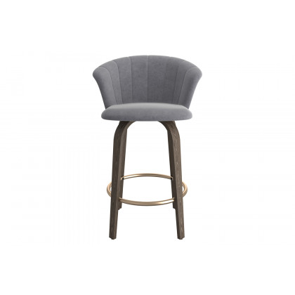 Worldwide Tula 26" Counter Stool - Gray/Washed Oak