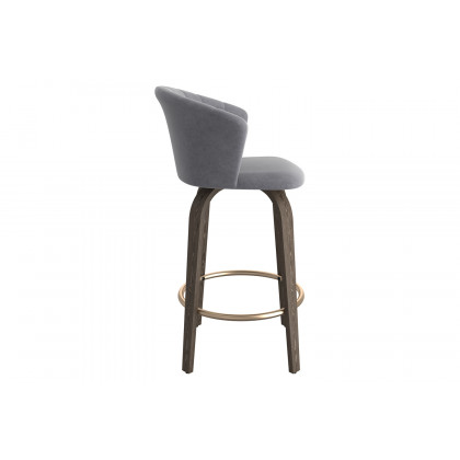 Worldwide Tula 26" Counter Stool - Gray/Washed Oak