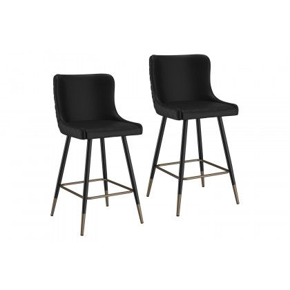 Worldwide Xander 26" Counter Stool Set of 2 - Black