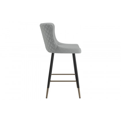 Worldwide Xander 26" Counter Stool Set of 2 - Light Gray/Black