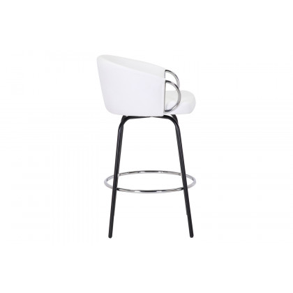 Worldwide Orion 26" Counter Stool with Swivel Set of 2 - White/Chrome