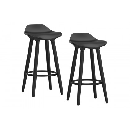 Worldwide Trex 26" Counter Stool Set of 2 - Black/Black