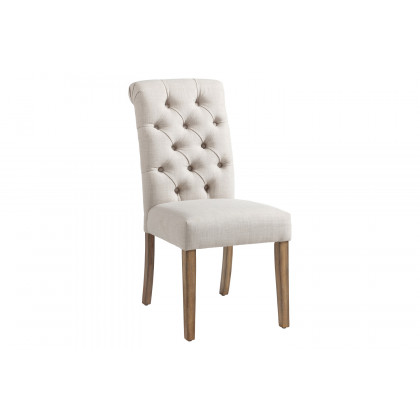 Worldwide Zax/Melia Dining Set of 7 - Natural Table/Beige Chair