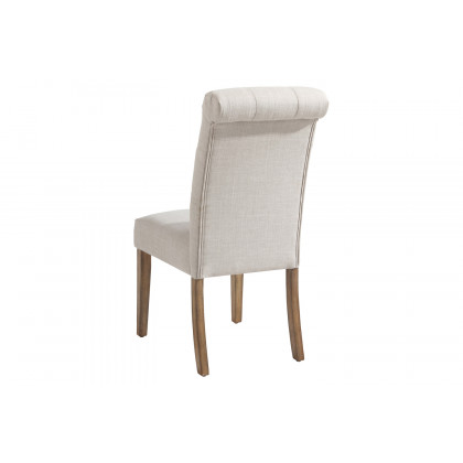Worldwide Zax/Melia Dining Set of 7 - Natural Table/Beige Chair