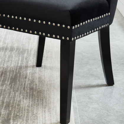 Worldwide Solara II/Rizzo Dining Set of 5 - Chrome Table/Black Chair