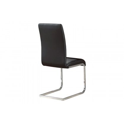 Worldwide Frankfurt/Maxim Dining Set of 5 - Chrome Table/Black Chair