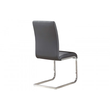 Worldwide Frankfurt/Maxim Dining Set of 5 - Chrome Table/Gray Chair