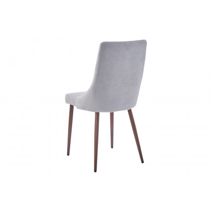 Worldwide Rocca/Cora Dining Set of 5 - Walnut Table/Gray Chair