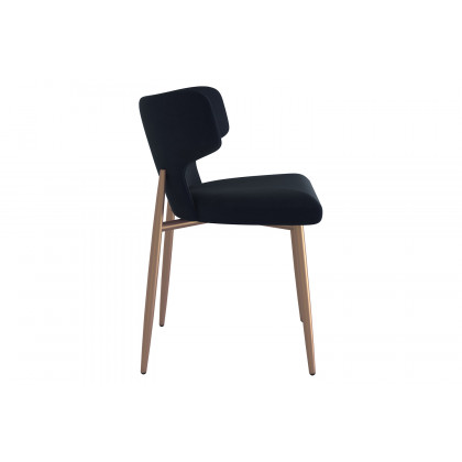 Worldwide Emery/Akira Dining Set of 7 - Black Table/Black Chair