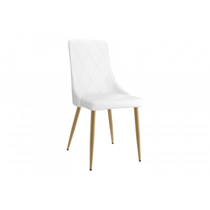 Worldwide Carmilla/Antoine Dining Set of 5 - Aged Gold Table/White Chair