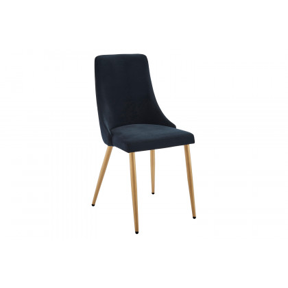 Worldwide Carmilla Dining Set of 5 - Aged Gold Table/Black Chair