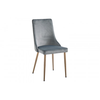 Worldwide Carmilla Dining Set of 5 - Aged Gold Table/Gray Chair