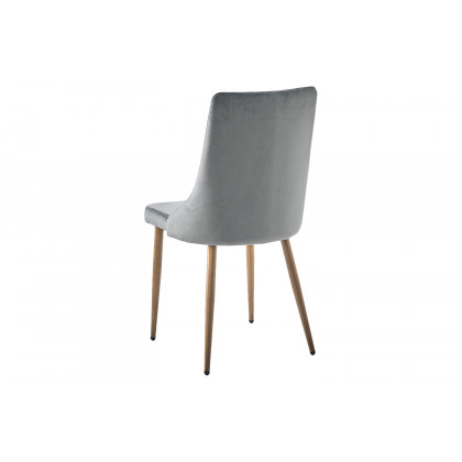 Worldwide Carmilla Dining Set of 5 - Aged Gold Table/Gray Chair