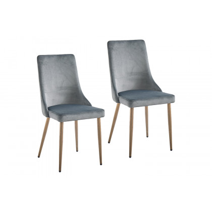 Worldwide Carmilla Dining Set of 5 - Aged Gold Table/Gray Chair
