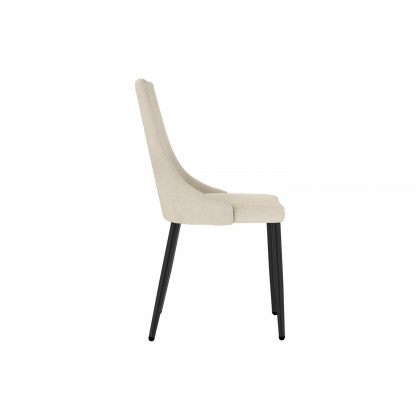 Worldwide Gavin/Venice Dining Set of 7 - Black Table/Beige Chair